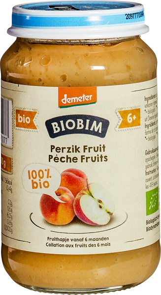 Biobim Fruithapje Perzik 6+ Mnd, Bio