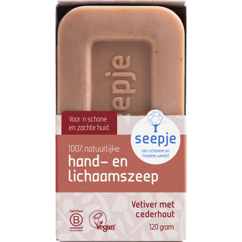 Seepje Hand & Lichaamszeep Vetiver met Cederhout