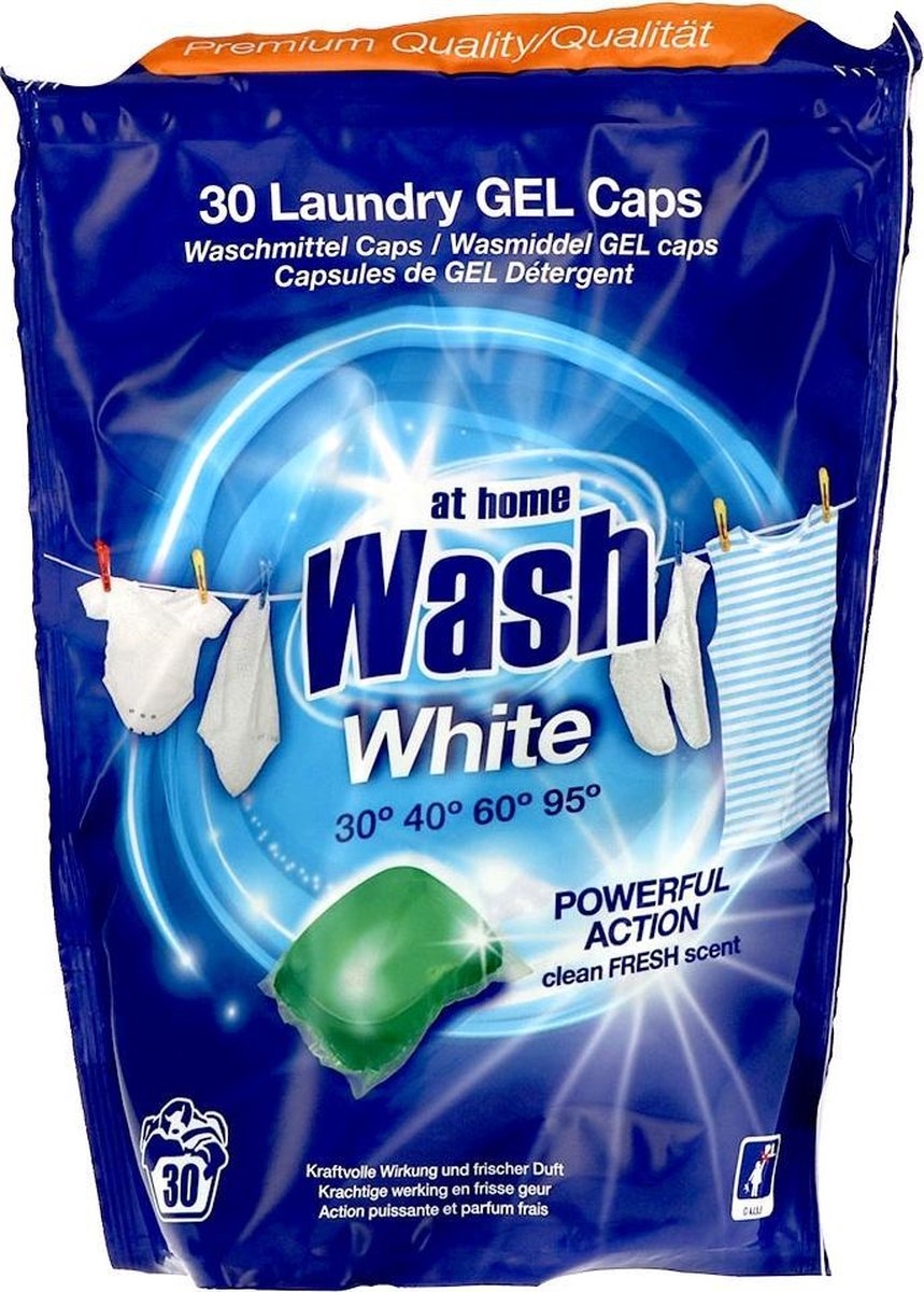 At Home Wash White Wascapsules