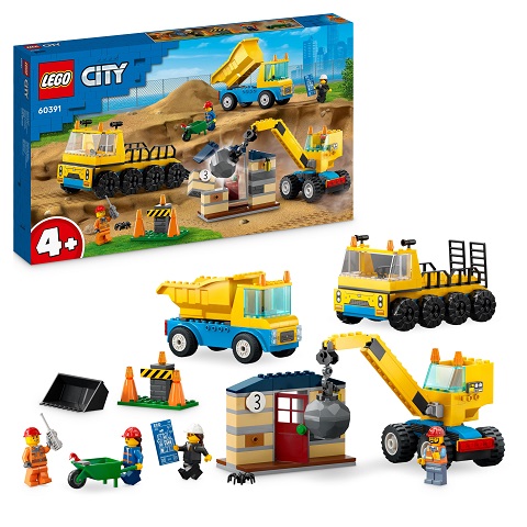 Lego City Kiepwagen, Bouwtruck em Sloopkraan