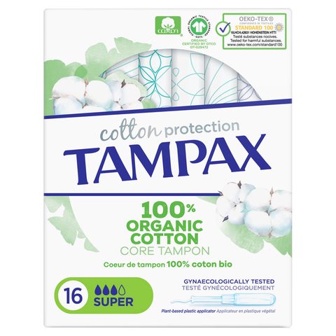 Tampax Organic Cotton Super Tampons