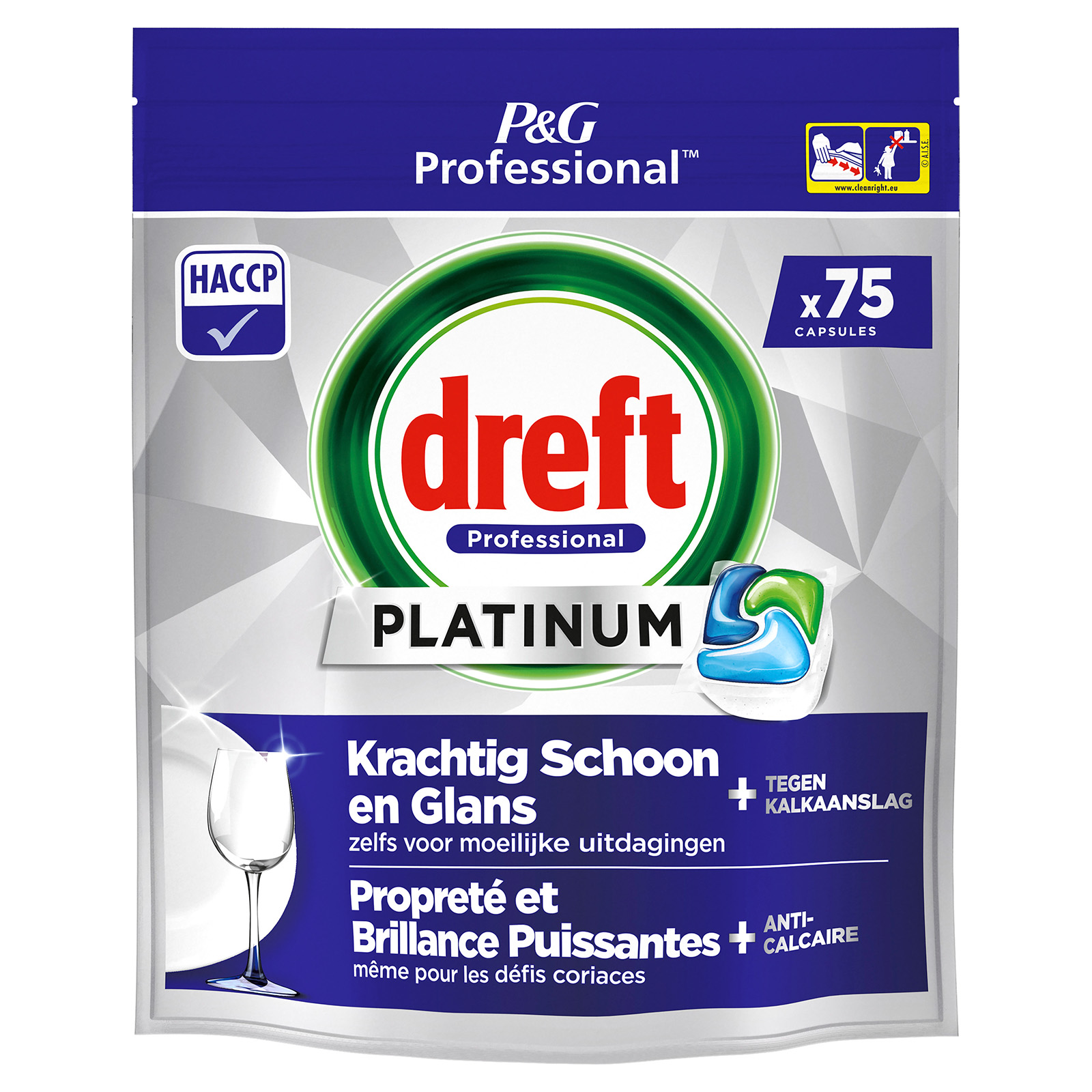 Dreft Professional Platinum Vaatwas Tabletten Regular