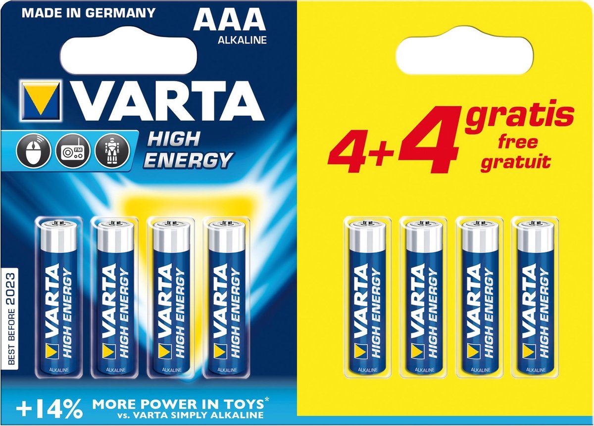 Varta Batterijen High Energy AAA