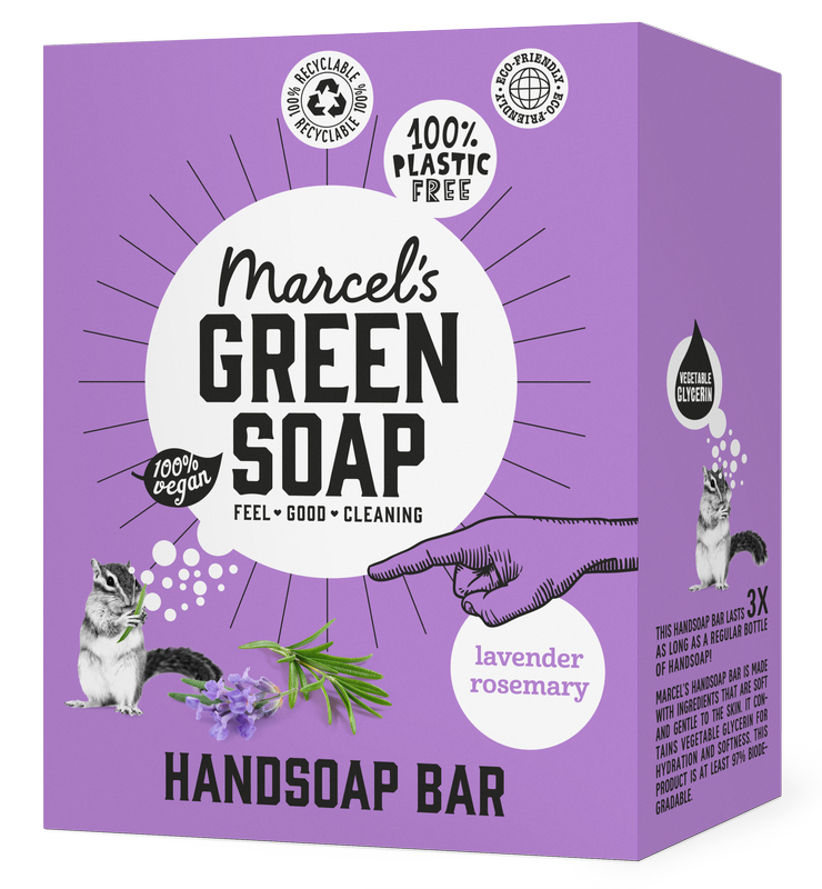 NIEUW: Marcel's Green Soap Handzeep Bar Lavendel & Rozemarijn, Bio