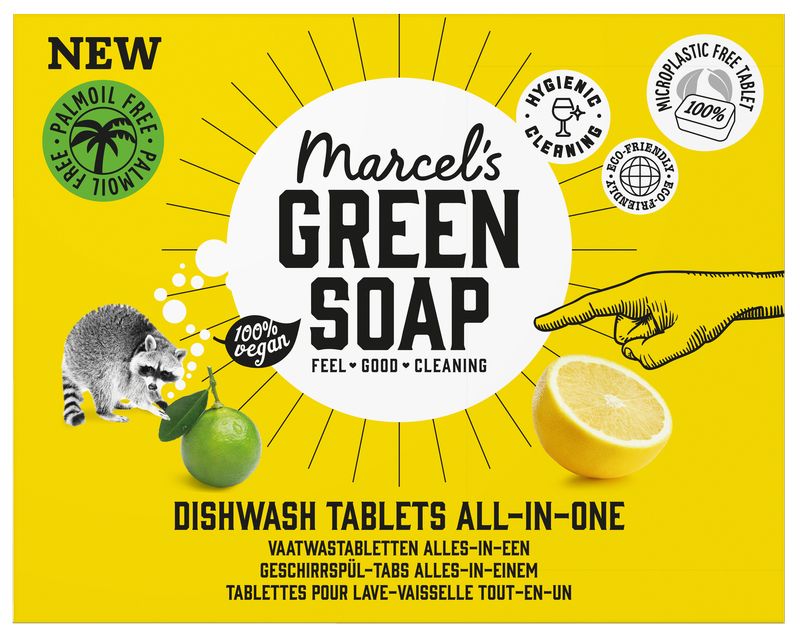 Marcel's Green Soap Vaatwastabletten Limoen & Grapefruit, Bio