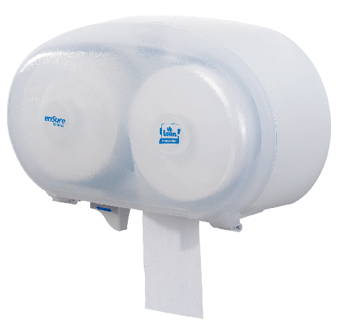 Lotus compact toiletpapier dispenser transparant/wit