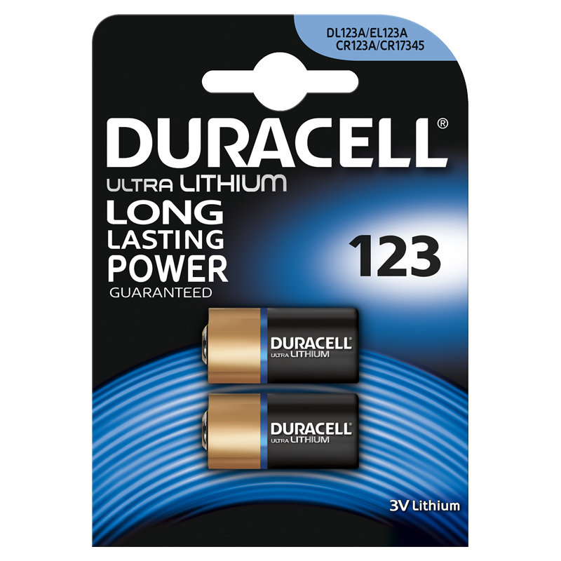 Duracell Ultra CR123 3V Lithium Batterijen