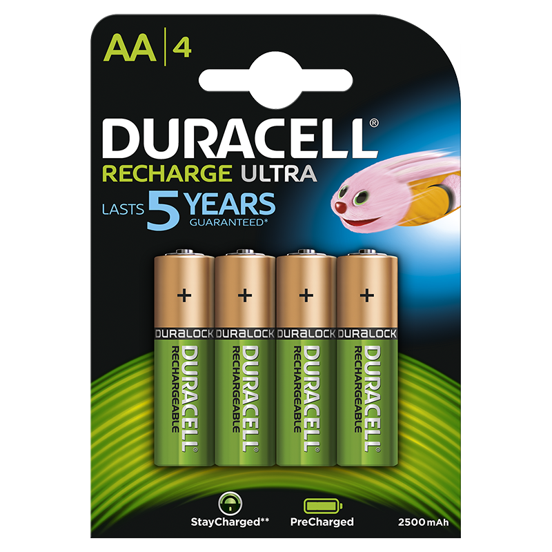 Duracell Rechargeable Precharged Ultra AA incl. stibat