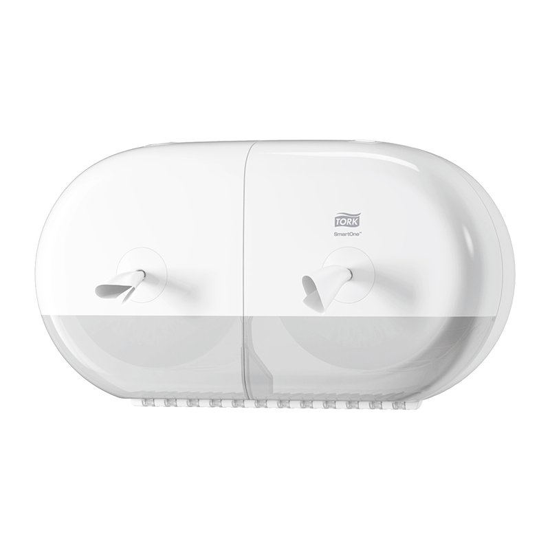 Tork SmartOne Twin Mini Toilet Roll Dispenser White