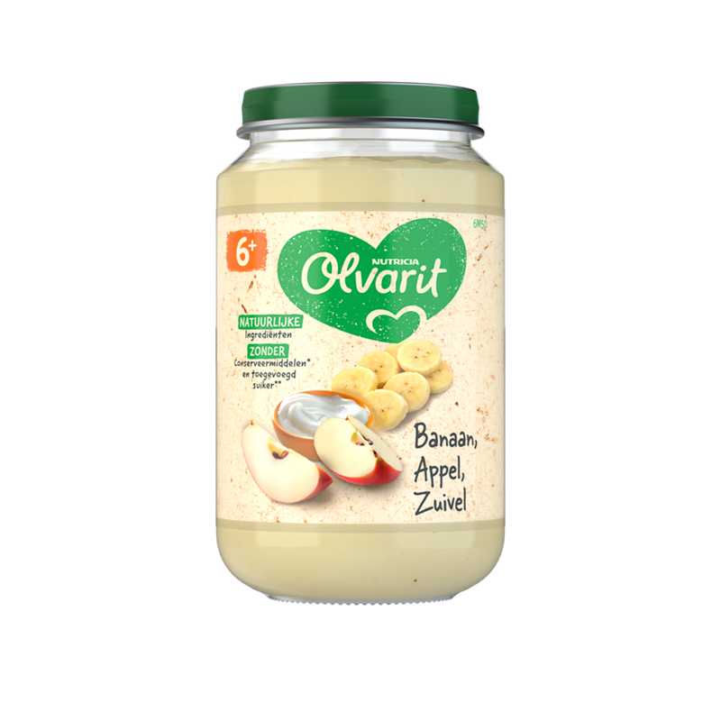 Olvarit Banaan appel yoghurt 6mnd
