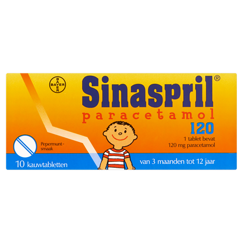 Sinaspril paracetamol 120 mg 10 tabletten