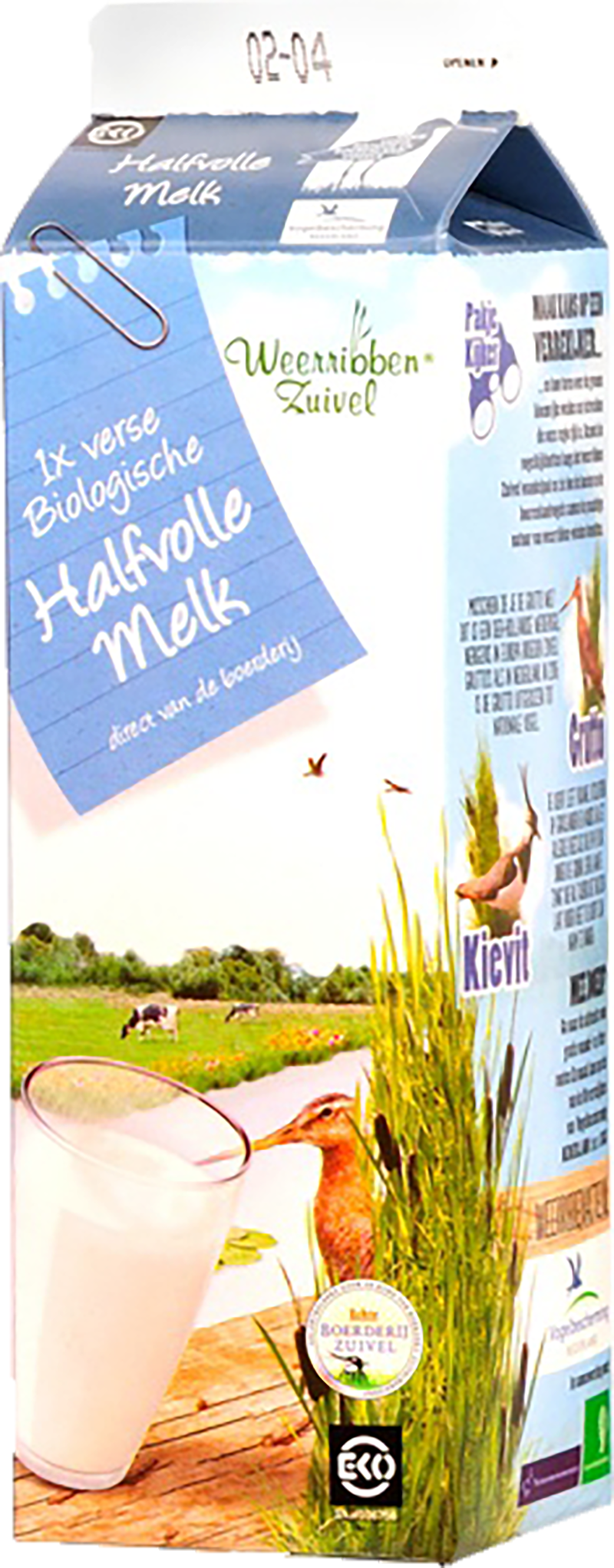 Weerribben Zuivel Halfvolle melk, Bio