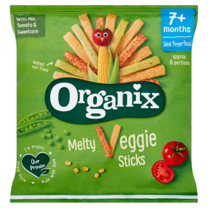 Organix Melty Veggie Sticks 7mnd, Bio